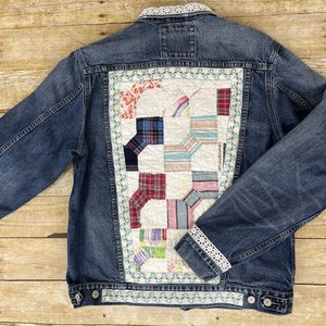 Upcycled Jean Jacket with Patches: Earth Day Craft!