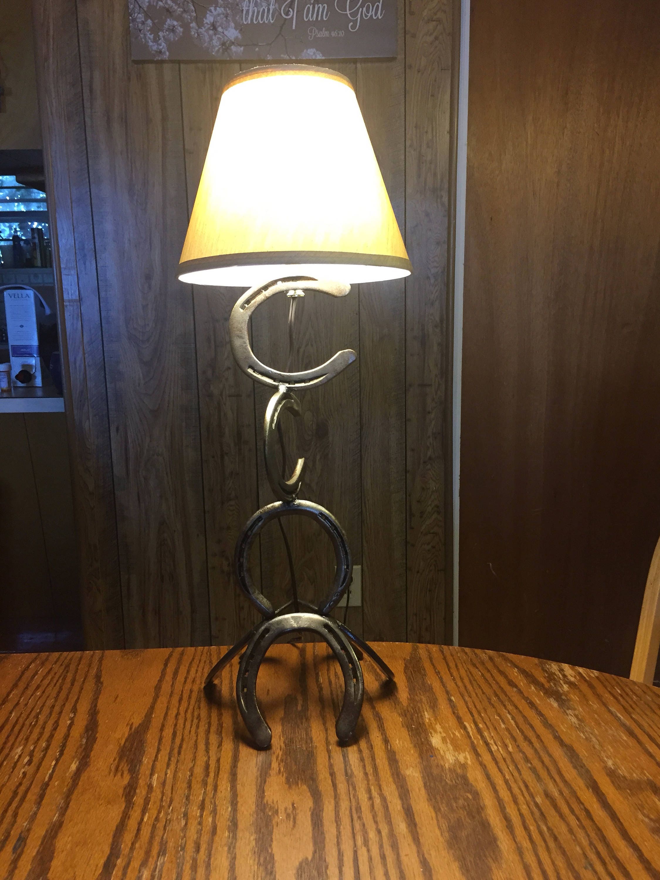 Horseshoe Table Lamp Etsy