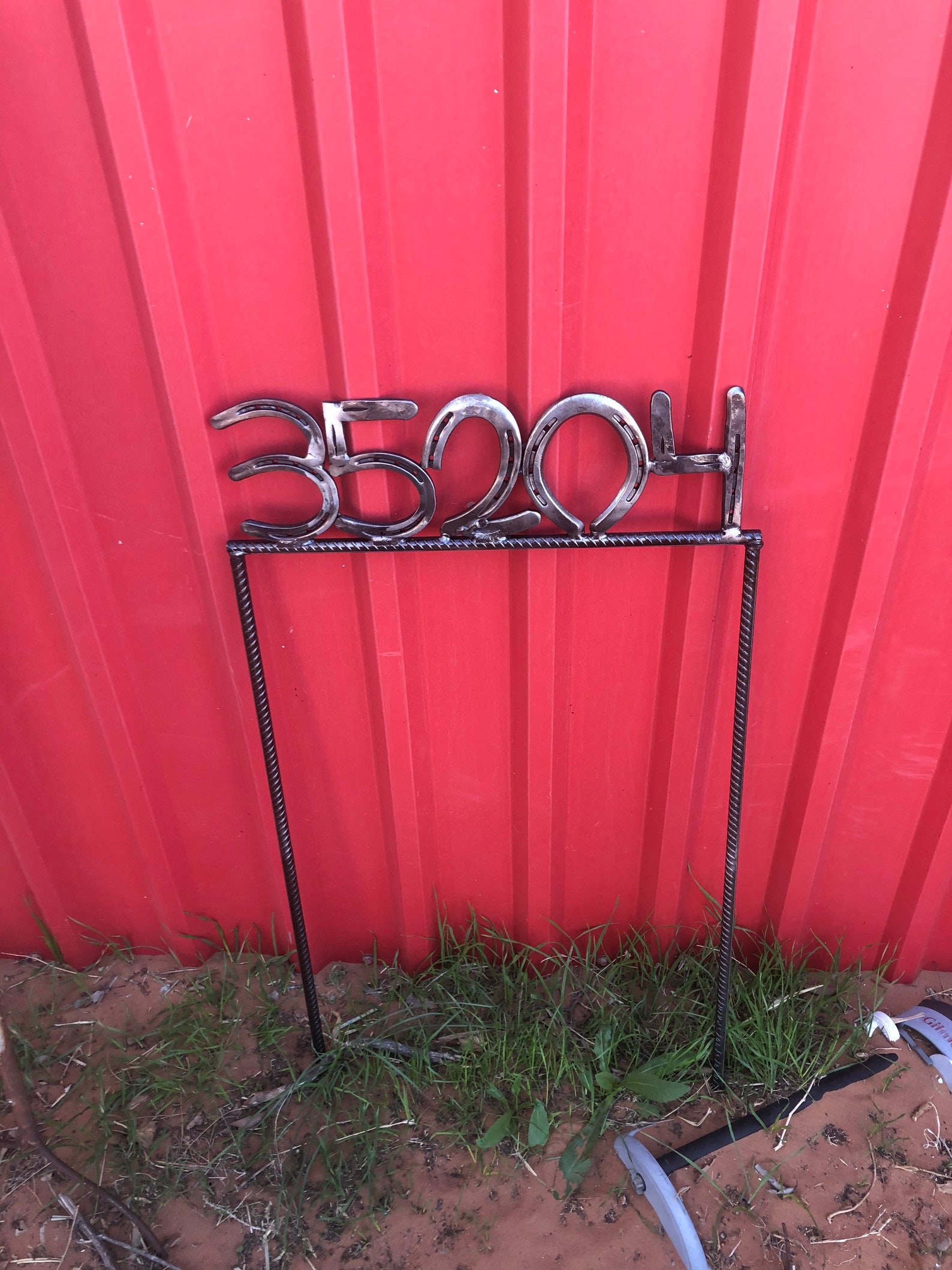 Horseshoe Address or Name Yard Sign Etsy