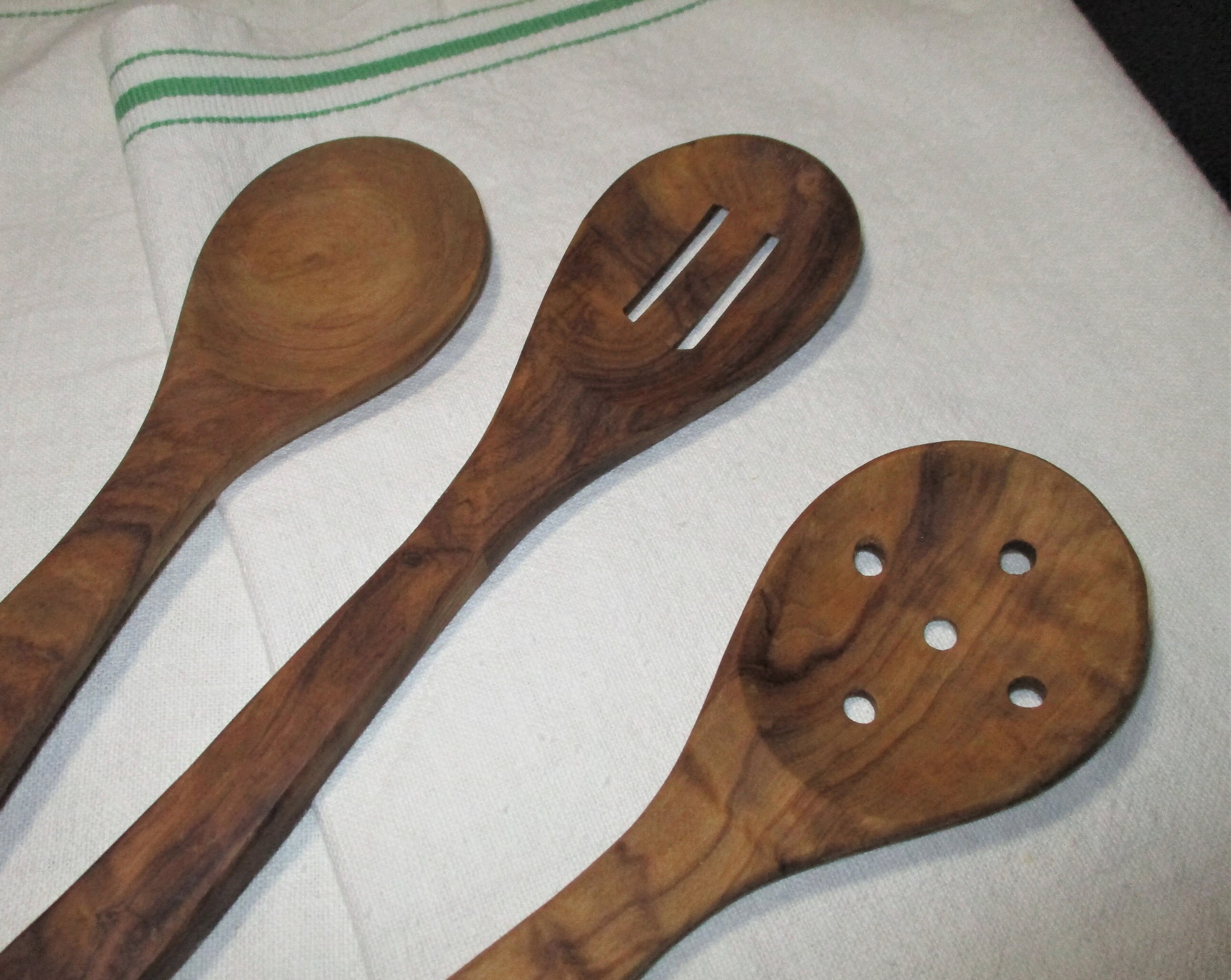 Vintage Wood Spoons Marked SPAIN Set of Three Kitchen Spoons Etsy