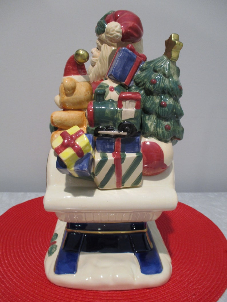 Fitz and Floyd 1993 Omnibus Santa Cookie Jar
