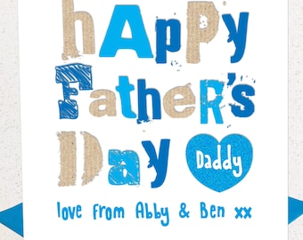Personalised Father's Day Card: Modern Style, From Children