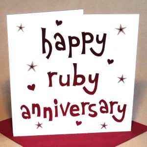 Carte d’anniversaire Ruby