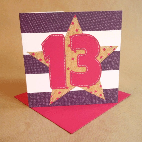 Carte D Anniversaire De Fille De 13 Ans Etsy France