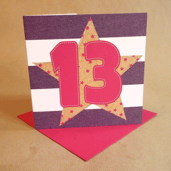 Carte D Anniversaire De Fille De 13 Ans Etsy