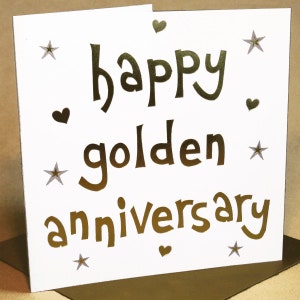 Carte d’anniversaire d’or