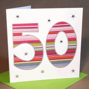 Tarjeta de cumpleaños número 50 (joya)