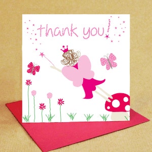 Fairy Thank You Card Pack Klein (Pack of 6)