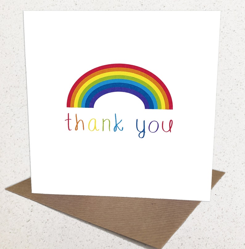 Rainbow Thank You Cards Pack - Printable Cards