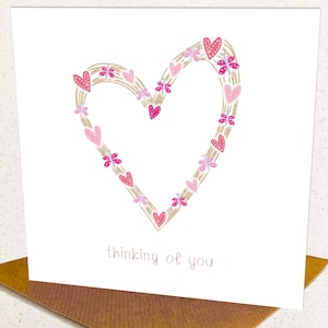 Gepersonaliseerde Hart denken van u / Just to Say Card,
