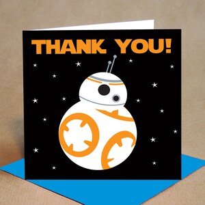 Boy's Thank You Cards Pack van 6 - BB8 Style (Klein)