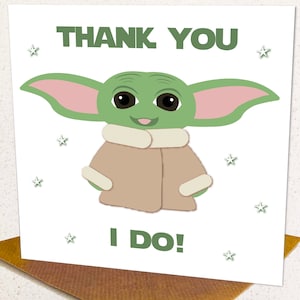 Baby Yoda BedankkaartjesPakket Klein (Pakket van 6)