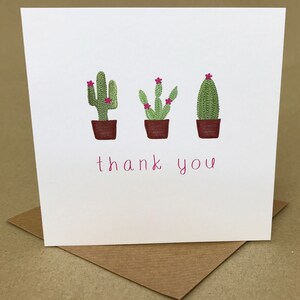 Cactus Thank You Cards Pack Small (Pack Of 6)