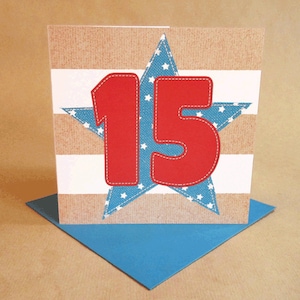 Carte d’anniversaire de garçon de 15 ans