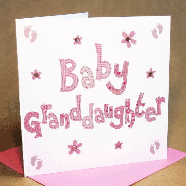 Baby Granddaughter Card (jewelled) - Etsy