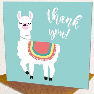 Llama Thank You Cards Pack Small (Pack de 6)