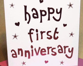 First Anniversary Card