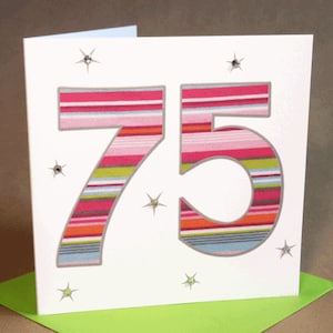 Carte du 75e anniversaire (bijou)