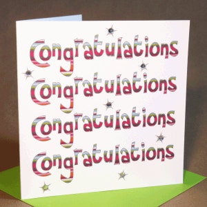 Gefeliciteerd Kaart (jewelled)