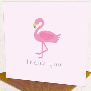 Flamingo Gracias Tarjetas Pack Pequeño (Pack de 6)