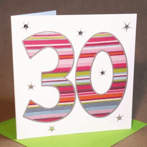 Tarjeta de cumpleaños 30 (joya)