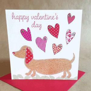 Dackel Valentinstag-Karte, Schmuck zum Valentinstag-Karte für Mann und Frau