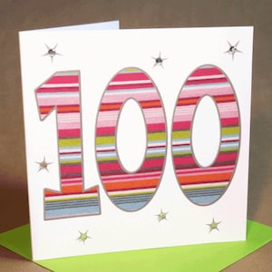 Carte du 100e anniversaire (bijoutée)