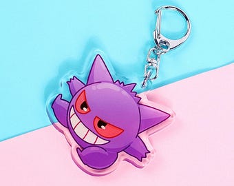 Gengar Acrylic Charm - Gen 1 Clear Charm
