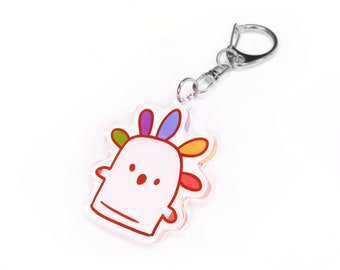 Squeakoid Acrylic Charm - ACNH - Gyroid Clear Charm