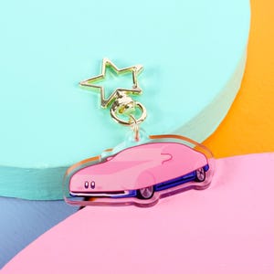 Kirby Carby Acrylic Charm - Kirby and the Forgotten Land - Mouthful Mode Clear Charm