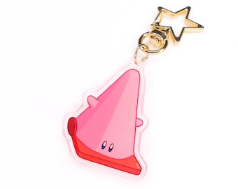 Kirby Cone Acrylic Charm - Kirby and the Forgotten Land - Mouthful Mode Clear Charm