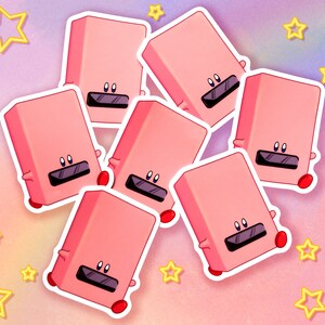 Kirby Vending Machine Stickers - Kirby and the Forgotten Land - Mouthful Mode