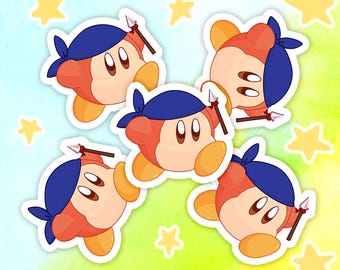 Kirby Waddle Dee Stickers - Kirby and the Forgotten Land - Bandana Waddle Dee