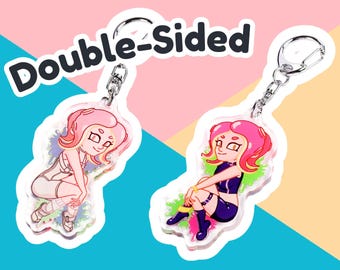 Charm acrílico del Agente 8 - Expansión Octo y Orden Secundaria - Charm transparente de Splatoon
