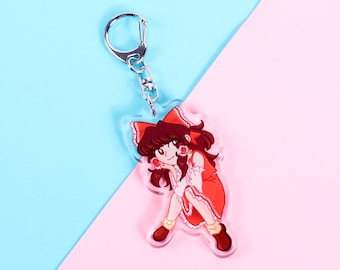 Ciondolo acrilico Reimu Hakurei - Ciondolo trasparente Touhou Project
