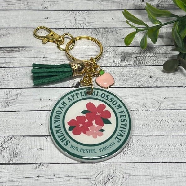 Apple Blossom themed Keychain