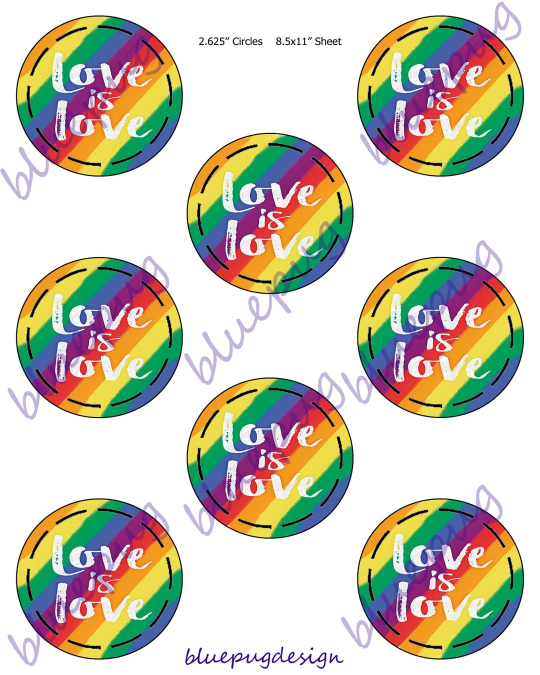 Love is Love 2.25in Button. Pride, Proud, Badge Pocket