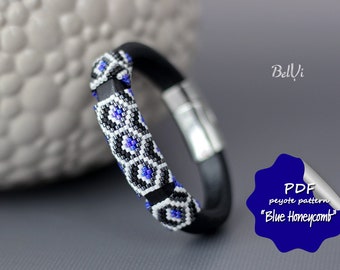 Peyote bracelet pattern Beading pattern Seed bead pattern odd count peyote pattern brick stitch pattern licorice bracelet