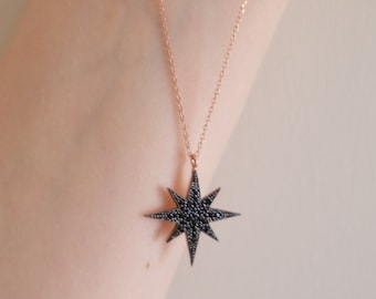 Silver star pendant necklace, star pendant, silver star gift, star necklace, star charm necklace, star gift, star jewellery, celestial gift