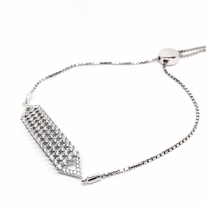 Italian jewellery Birthday gifts and special occasions Gift Box included Women/'s jewellery 925 Sterling Silver Cubic Zirconia Bracelet