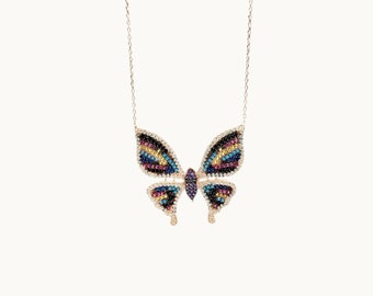 Butterfly necklace, Butterfly Jewelry, Butterfly Pendant, Gift For Her, Butterfly Charm, Birthday Gift for Women, Positive Jewellery, Gifts