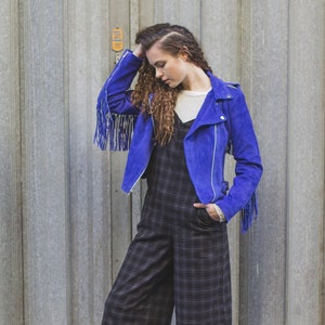 Cobalt blue jacket ladies best sale