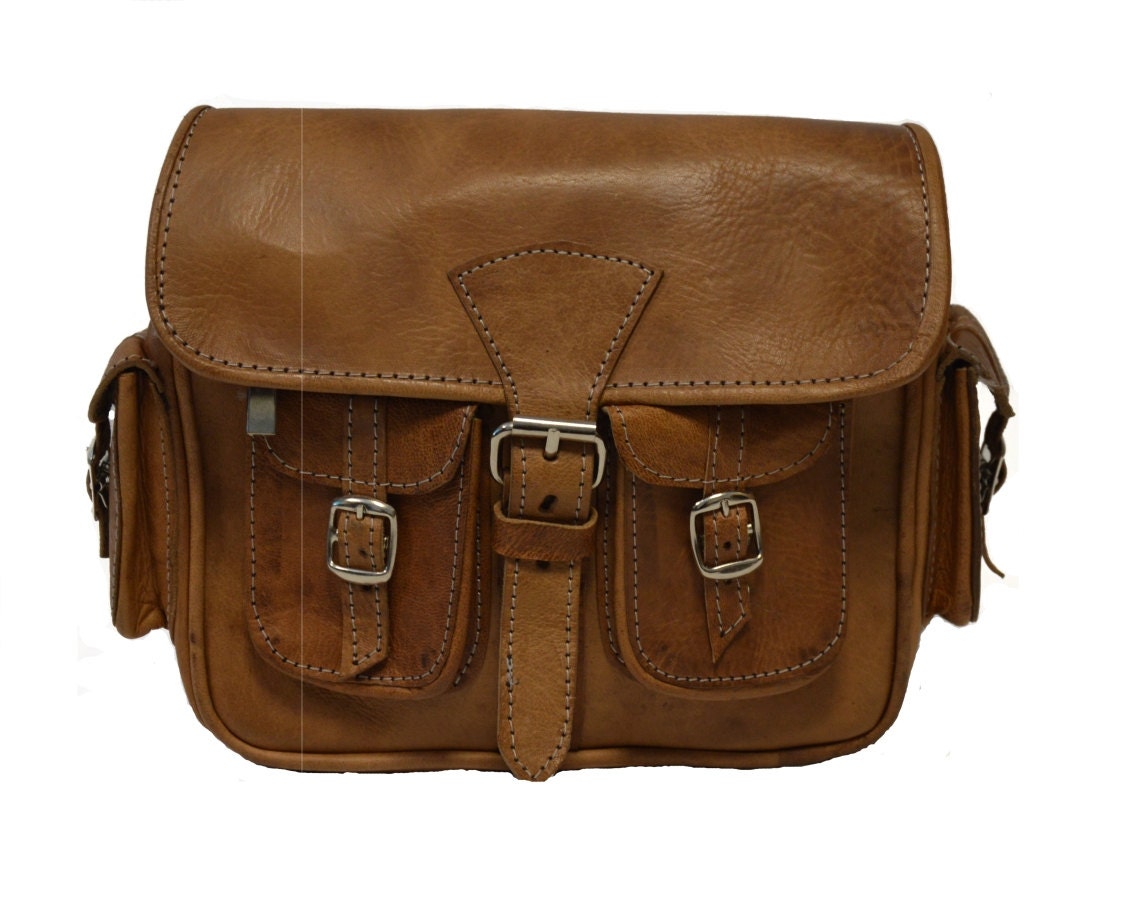 Small Polished Leather Moroccan Camera Bag Satchel 80's Etsy UK