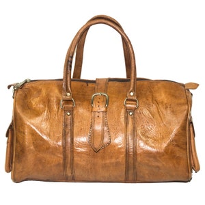 80's Vintage Style Leather Voyager Holdall image 1