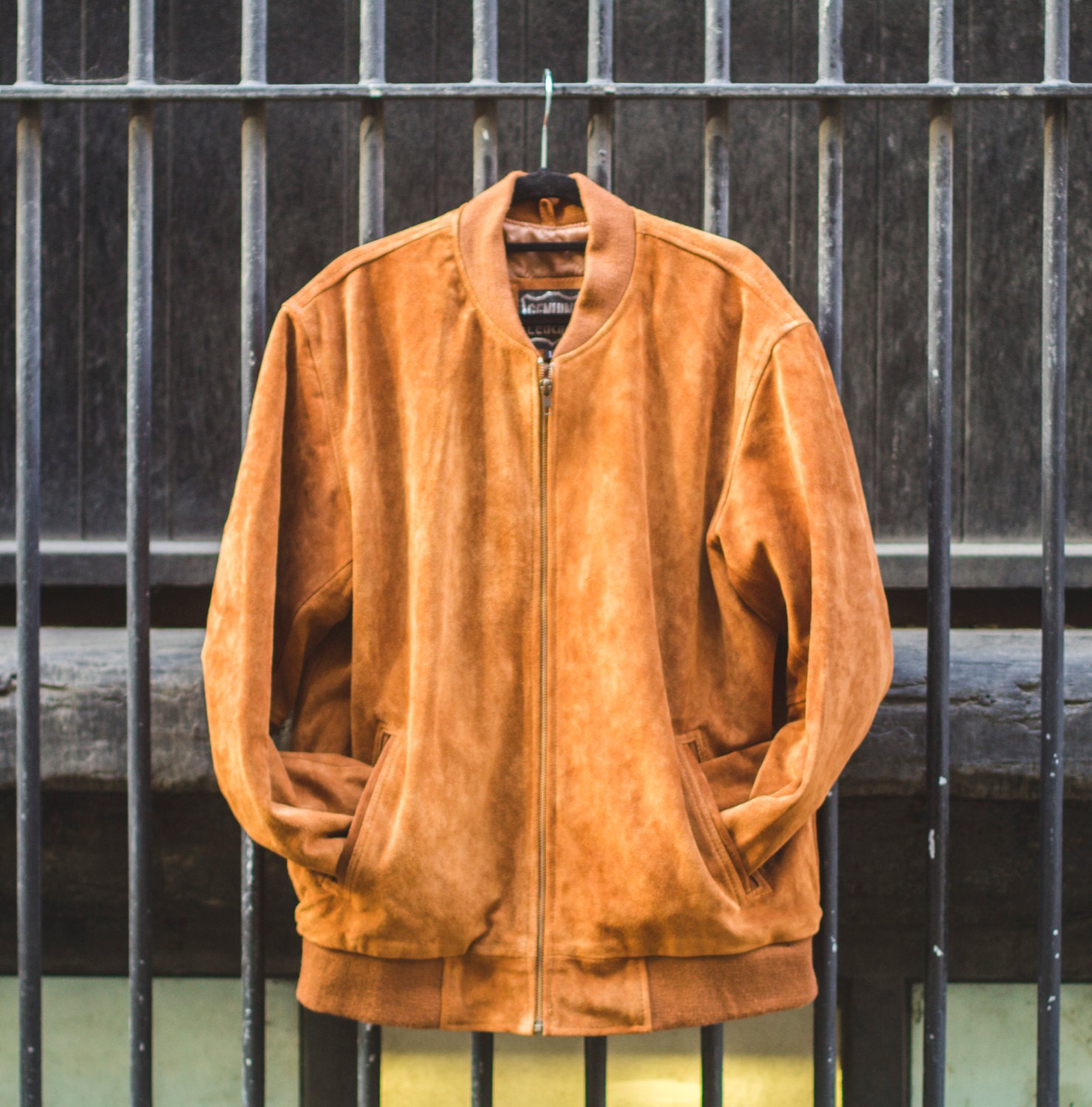 Suede Bomber Jacket in Tan Brown | Pulp Fiction Jacket - Etsy