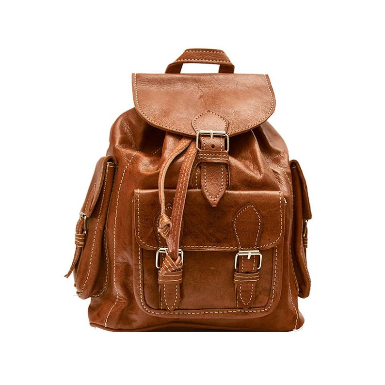 Vintage Style Burnt Orange Backpack image 3