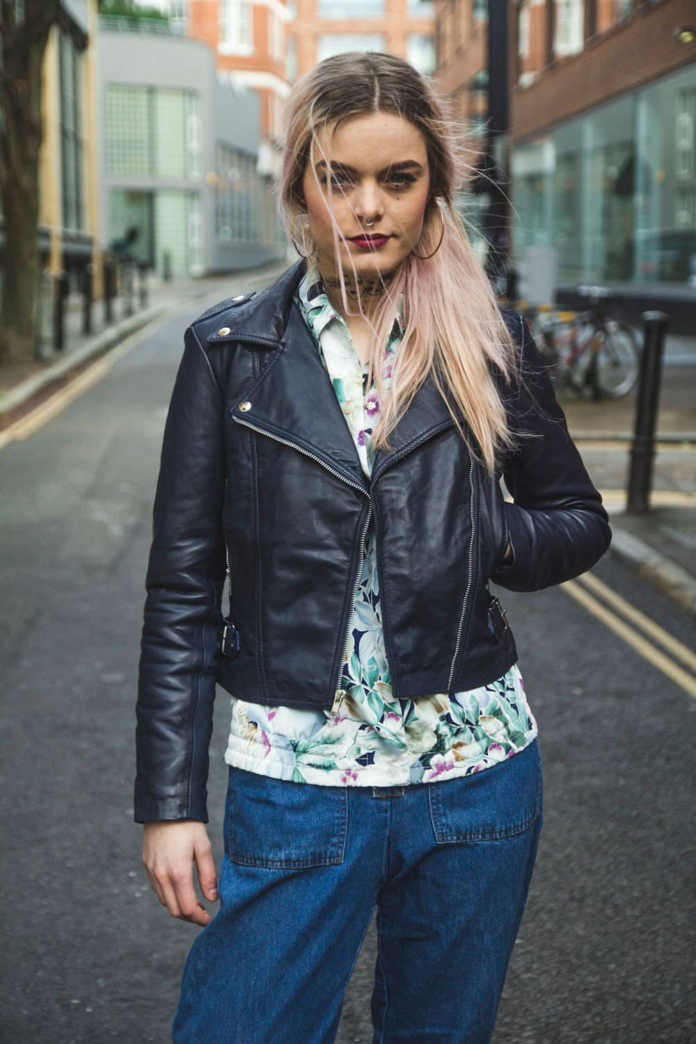 navy leather jackets