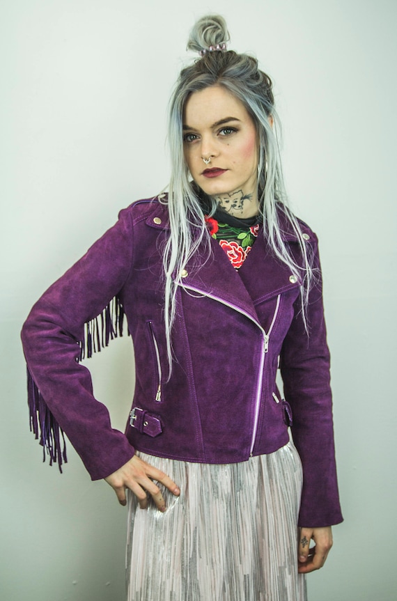 purple suede jacket