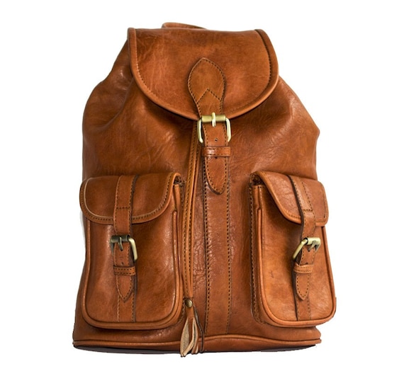 Mochila de cuero de los 80 hotsell