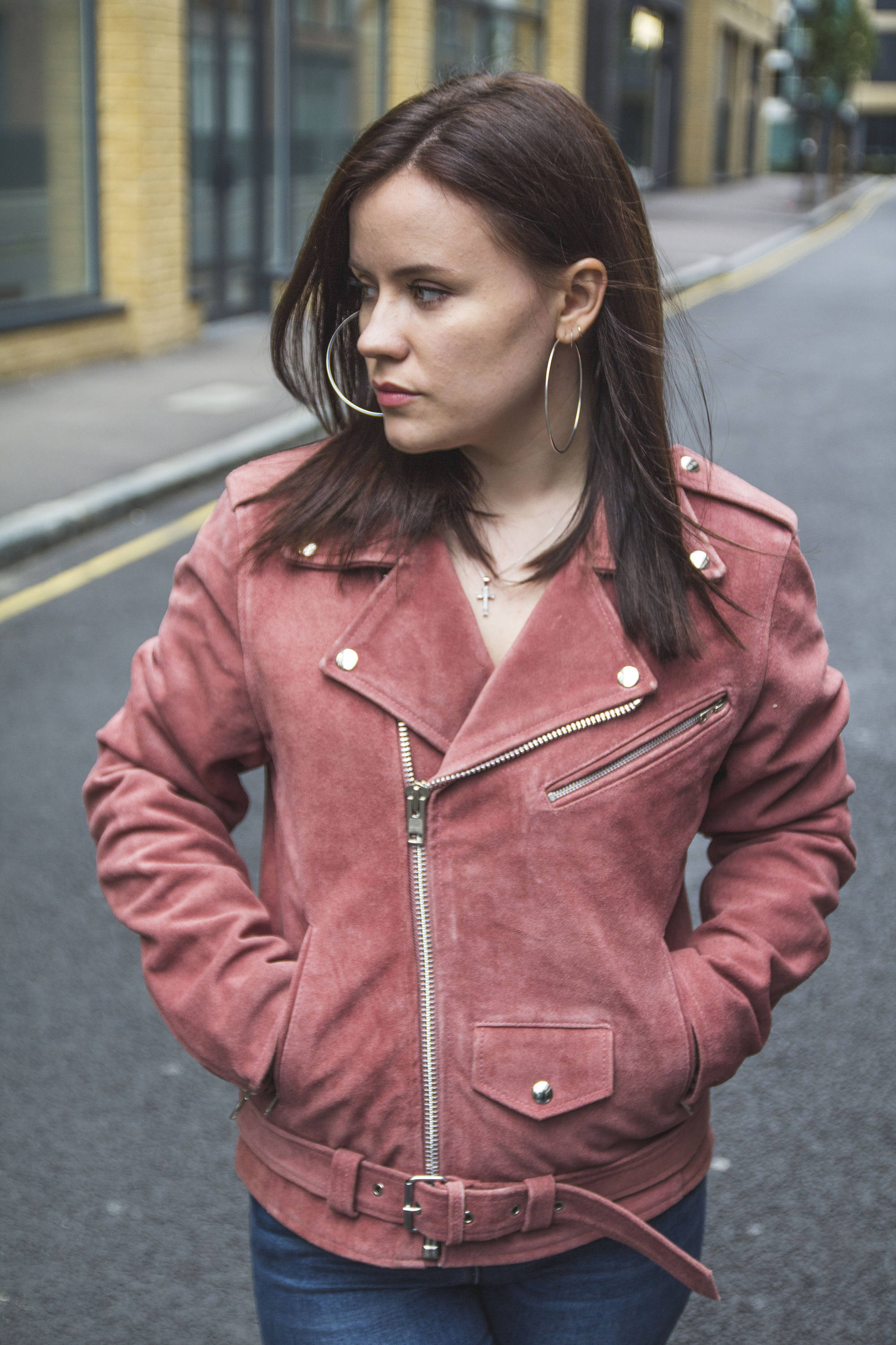 Genuine Suede Biker Jacket | Pink | 80's Style - Etsy